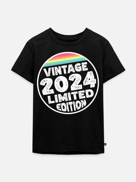 Vintage 2024 Babies Baby Shower Kids Shower - Kids Premium Organic T-Shirt - black