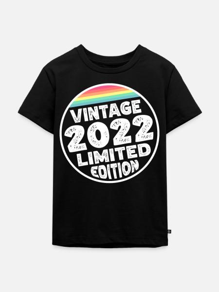 Vintage 2022 Babies Baby Shower Kids Shower - Kids Premium Organic T-Shirt - black