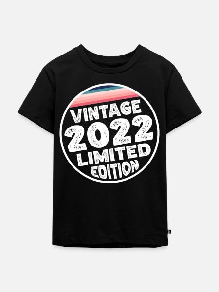 Vintage 2022 Babies Baby Shower Kids Shower - Kids Premium Organic T-Shirt - black