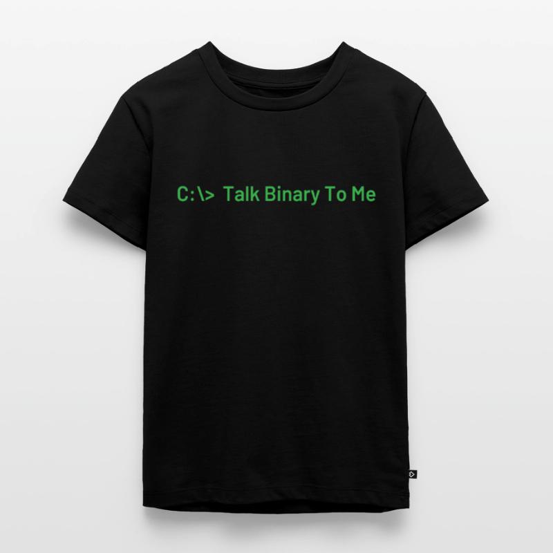 Sprich Binär Zu Mir Lustiges Coder Programmierer Kinder Premium Bio T-Shirt