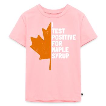 Sirop d’érable Maple Tree Sap Tapping Sugaring Tapper - T-shirt Premium bio Enfant - rose - Devant - AI Model Kid Female (0cm)