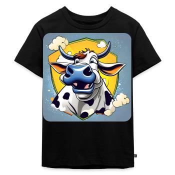 Vache folle - T-shirt Premium bio Enfant - noir - Devant - Mikhail (115cm)