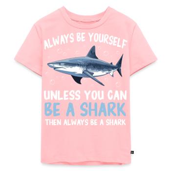 Requin, Océan, Requin tigre, Animal, Poisson - T-shirt Premium bio Enfant - rose - Devant - AI Model Kid Female (0cm)