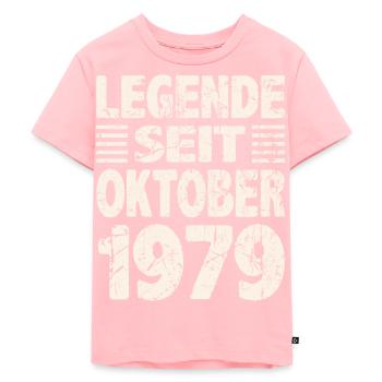 Oktober 1979 Legende seit 44 Jahren Mann Frau - Kinder Premium Bio T-Shirt - Rosa - Vorne - AI Model Kid Female (0cm)