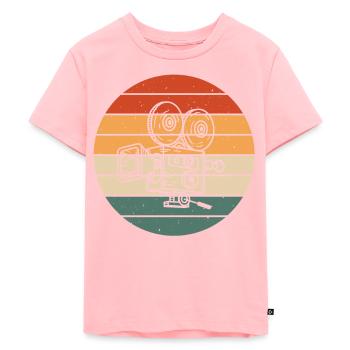 Caméras Retro Fil Set - T-shirt Premium bio Enfant - rose - Devant - AI Model Kid Female (0cm)