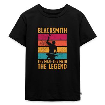 Blacksmith - Kids Premium Organic T-Shirt - black - Front - Mikhail (115cm)