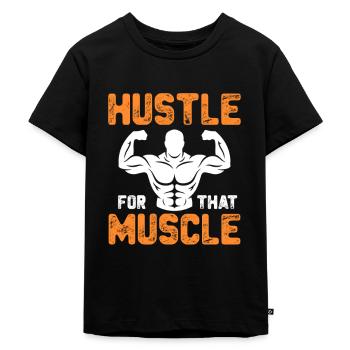Bodybuilder Body Building Fitness Gym Geschenk - Kinder Premium Bio T-Shirt - Schwarz - Vorne - Mikhail (115cm)