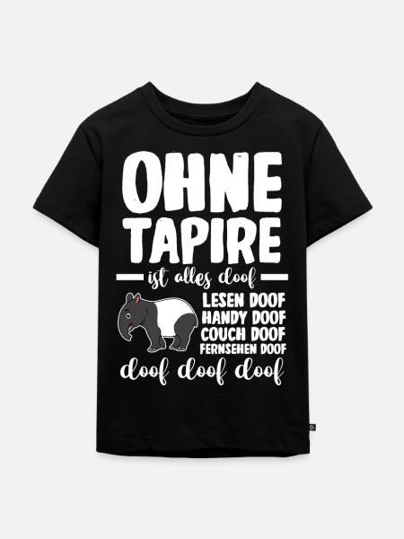 Tapir - Kinder Premium Bio T-Shirt - Schwarz