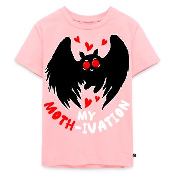 Mothman Crypttide Cryptozoology - Kids Premium Organic T-Shirt - rose - Front - AI Model Kid Female (0cm)
