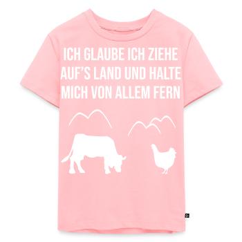 Landleben Ruhe Design - Kinder Premium Bio T-Shirt - Rosa - Vorne - AI Model Kid Female (0cm)