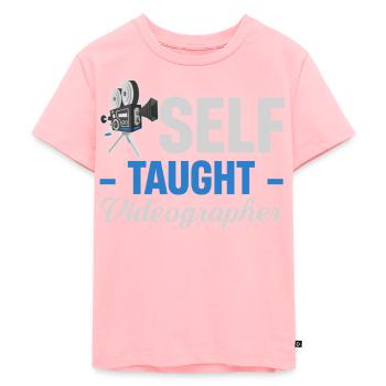 Autodidakt, Videofilmer, Lustiger - Kinder Premium Bio T-Shirt - Rosa - Vorne - AI Model Kid Female (0cm)