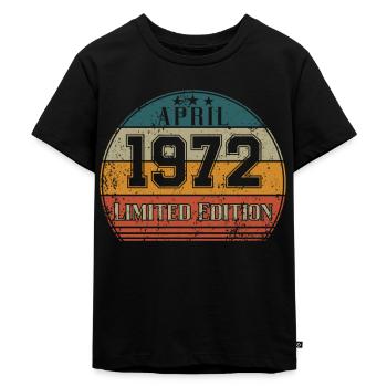 Anniversaire - Edition Limitée Avril 1972 - T-shirt Premium bio Enfant - noir - Devant - Mikhail (115cm)