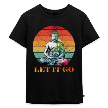Meditation - Kids Premium Organic T-Shirt - black - Front - Mikhail (115cm)