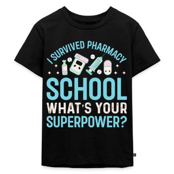 Apotheker Apothekerin Medizin Tabletten Pillen - Kinder Premium Bio T-Shirt - Schwarz - Vorne - Mikhail (115cm)