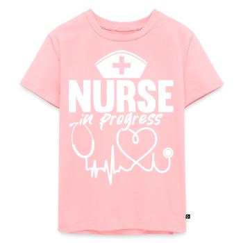 Infirmière Drôle Soins Infirmiers - Infirmière En Progrès - T-shirt Premium bio Enfant - rose - Devant - AI Model Kid Female (0cm)