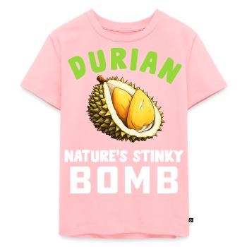 Durian Fruit Lover Drôle Durio Zibethinus Hommes - T-shirt Premium bio Enfant - rose - Devant - AI Model Kid Female (0cm)