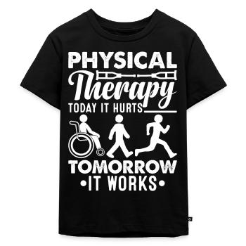 Physiothérapie, physiothérapie, réadaptation - T-shirt Premium bio Enfant - noir - Devant - Mikhail (115cm)