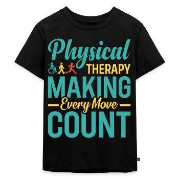 Physiotherapist Physiotherapist Physiotherapy - Kids Premium Organic T-Shirt - black - Front - Mikhail (115cm)