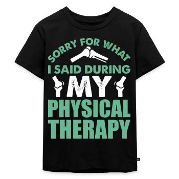Kinésithérapeute Massage Physio Kinésithérapie - T-shirt Premium bio Enfant - noir - Devant - Mikhail (115cm)