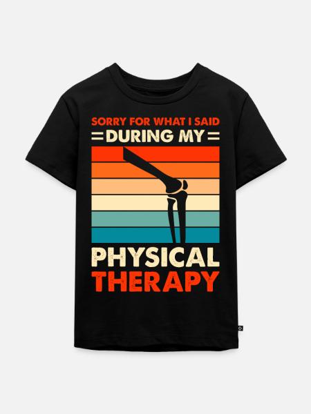 Krankengymnastik Physiotherapie physio - Premium økologisk T-shirt til børn - sort