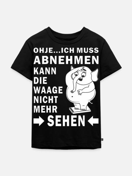 ABNEHMEN - Kinder Premium Bio T-Shirt - Schwarz