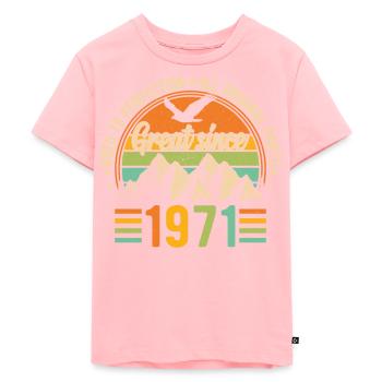 1971 - A legendary year - Kids Premium Organic T-Shirt - rose - Front - AI Model Kid Female (0cm)