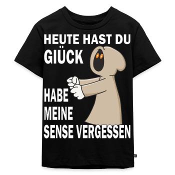 SENSENMANN SENSE VERGESSEN - Kinder Premium Bio T-Shirt - Schwarz - Vorne - Mikhail (115cm)