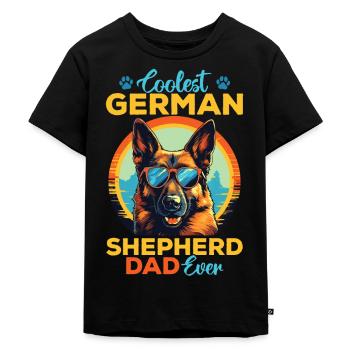 Dog Breed Coolest German Shepherd Dad Ever - Kids Premium Organic T-Shirt - black - Front - Mikhail (115cm)