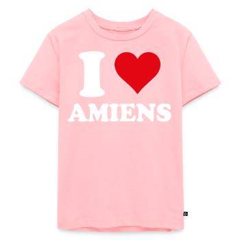 I Love Amiens Gift Tourism - Kids Premium Organic T-Shirt - rose - Front - AI Model Kid Female (0cm)