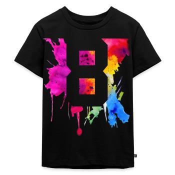 8 JAHRE 8. GEBURTSTAG - Kinder Premium Bio T-Shirt - Schwarz - Vorne - Mikhail (115cm)