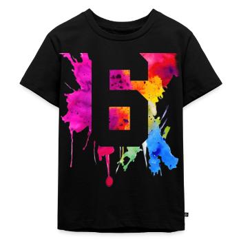 6 JAHRE 6. GEBURTSTAG - Kinder Premium Bio T-Shirt - Schwarz - Vorne - Mikhail (115cm)