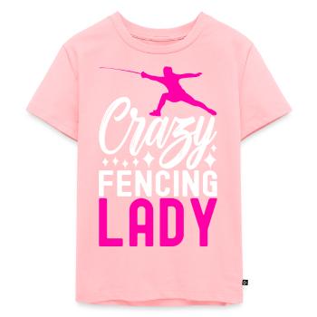 Fechten Fechtsport - Kinder Premium Bio T-Shirt - Rosa - Vorne - AI Model Kid Female (0cm)