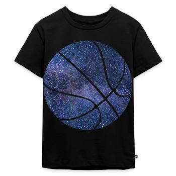 Espace de ballon de basket-ball - T-shirt Premium bio Enfant - noir - Devant - Mikhail (115cm)