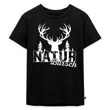 Kitz 3 - Kinder Premium Bio T-Shirt - Schwarz - Vorne - Mikhail (115cm)