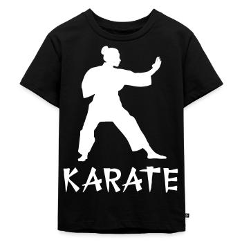 Karate - Premium økologisk T-shirt til børn - sort - Foran - Mikhail (115cm)