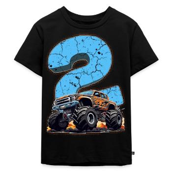 Monster Truck 2. Geburtstag Geschenk 2 Jahre Junge - Kinder Premium Bio T-Shirt - Schwarz - Vorne - Mikhail (115cm)