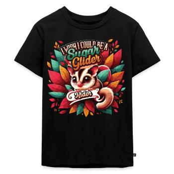 Australian Sugar Glider Short-headed Gliders - Kids Premium Organic T-Shirt - black - Front - Mikhail (115cm)
