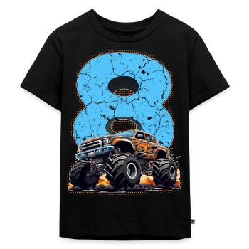 Monster Truck 8. Geburtstag Geschenk 8 Jahre Junge - Kinder Premium Bio T-Shirt - Schwarz - Vorne - Mikhail (115cm)
