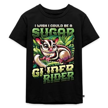 Australian Sugar Glider Short-headed Gliders - Kids Premium Organic T-Shirt - black - Front - Mikhail (115cm)