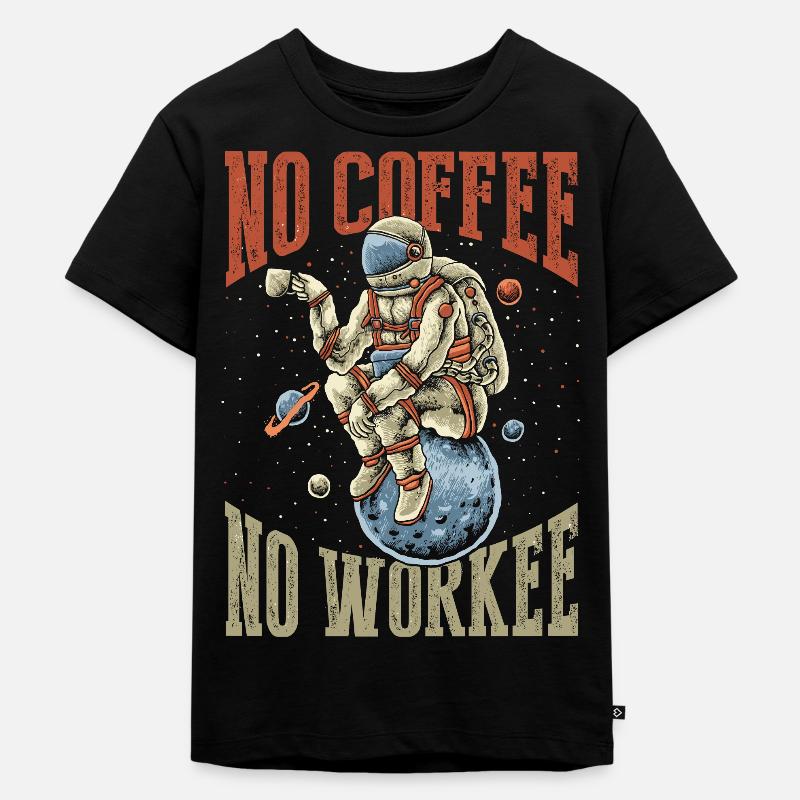 Pas de café, pas de workee - T-shirt Premium bio Enfant - noir