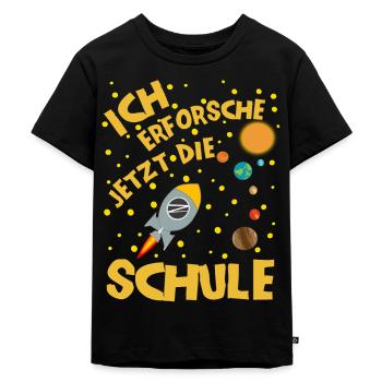 Bye Kindergarten Rakete Kita Abgänger Junge - Kinder Premium Bio T-Shirt - Schwarz - Vorne - Mikhail (115cm)