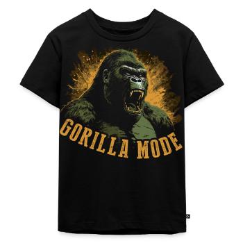 Gorilla Mode - Kids Premium Organic T-Shirt - black - Front - Mikhail (115cm)