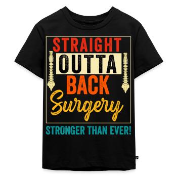 Rücken Nach der Operation Genesung Männer Frauen Diskektomie - Kinder Premium Bio T-Shirt - Schwarz - Vorne - Mikhail (115cm)