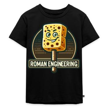 Drôle D’éponge, Histoire Romaine, Salle De Bain - T-shirt Premium bio Enfant - noir - Devant - Mikhail (115cm)