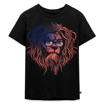 Verenigde Staten - Kinderen Premium Bio T-shirt - zwart - Voor - Mikhail (115cm)