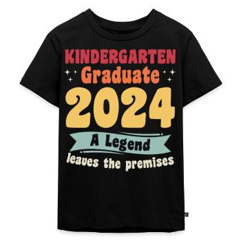 Fier diplômé de la maternelle 2024 - T-shirt Premium bio Enfant - noir - Devant - Mikhail (115cm)