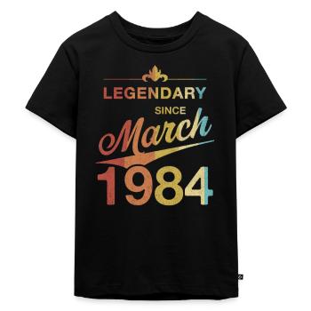 40th Birthday Legendary March 1984 Volume 84 - Kids Premium Organic T-Shirt - black - Front - Mikhail (115cm)