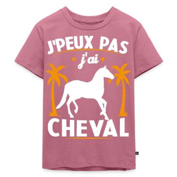 I can't I have a horse - Kids Premium Organic T-Shirt - mauve - Front - Hailey (125cm)