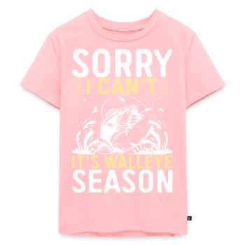 Walleye Fishing Angler - Kids Premium Organic T-Shirt - rose - Front - AI Model Kid Female (0cm)