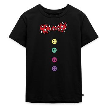 Karneval Kostüm Fasching Fastnacht - Kinder Premium Bio T-Shirt - Schwarz - Vorne - Mikhail (115cm)